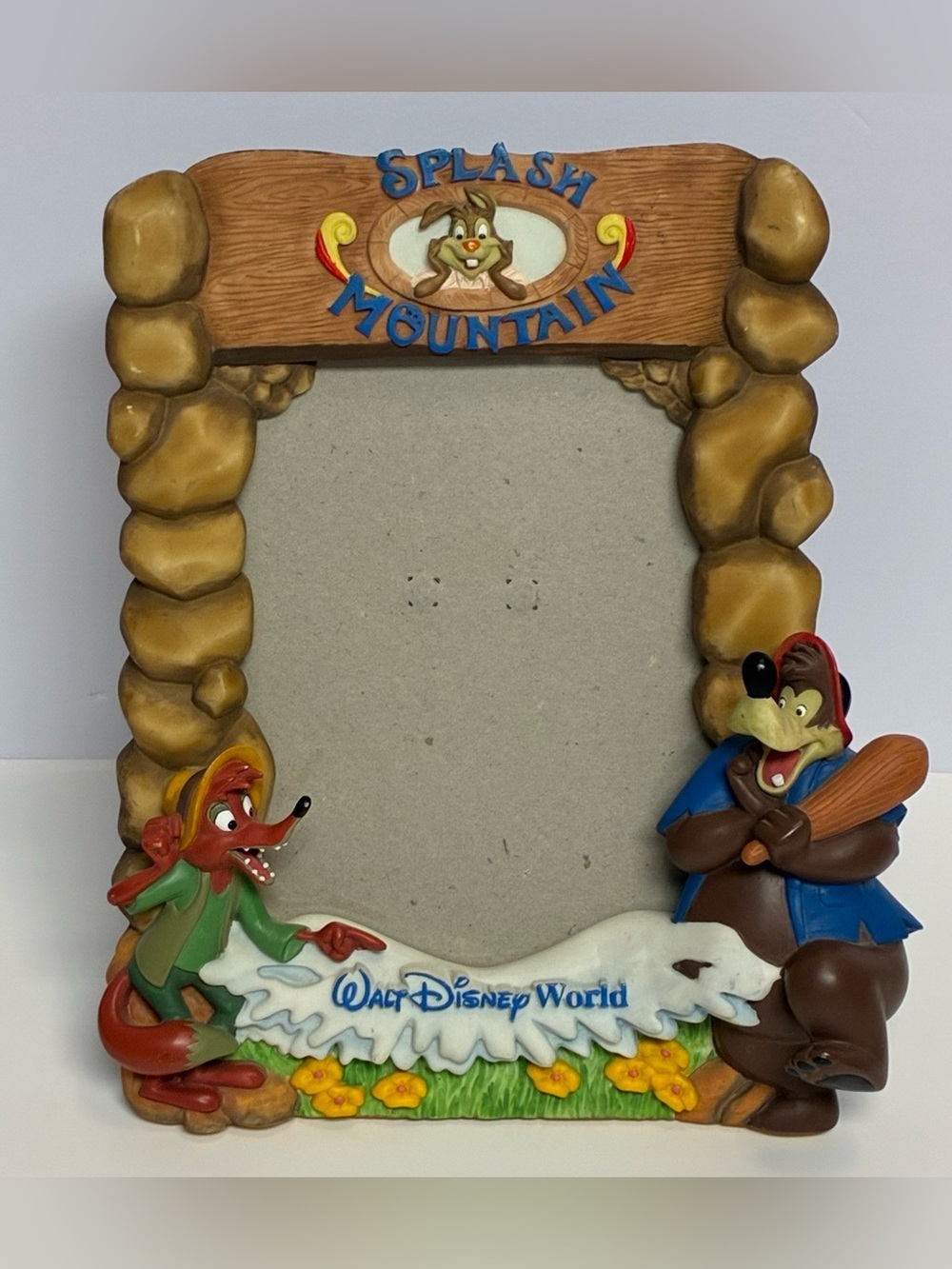 Disney Splash Mountain Walt Disney World Picture Frame Ceramic 3D Vintage RARE